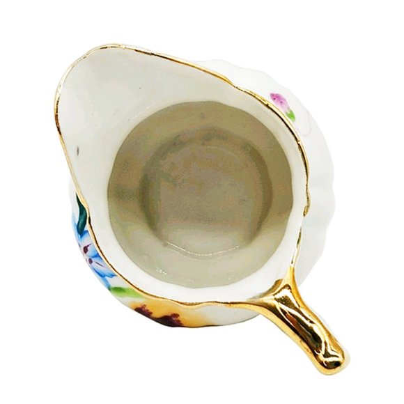 Vintage Mini Demitasse Porcelain Creamer Floral - Picture 5 of 6